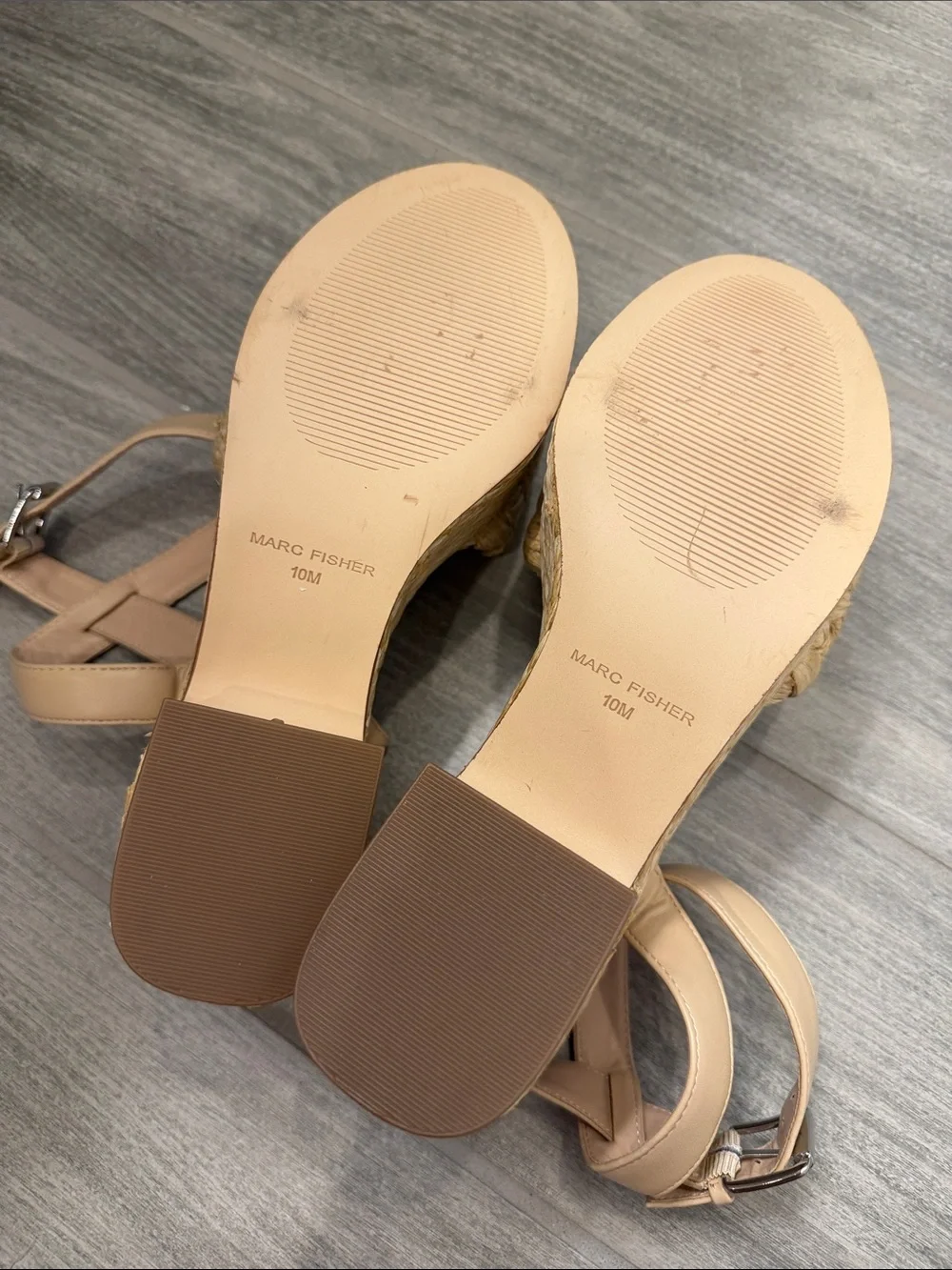 NWOT Marc Fisher Braided Espadrille Platform Sandal
